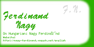 ferdinand nagy business card